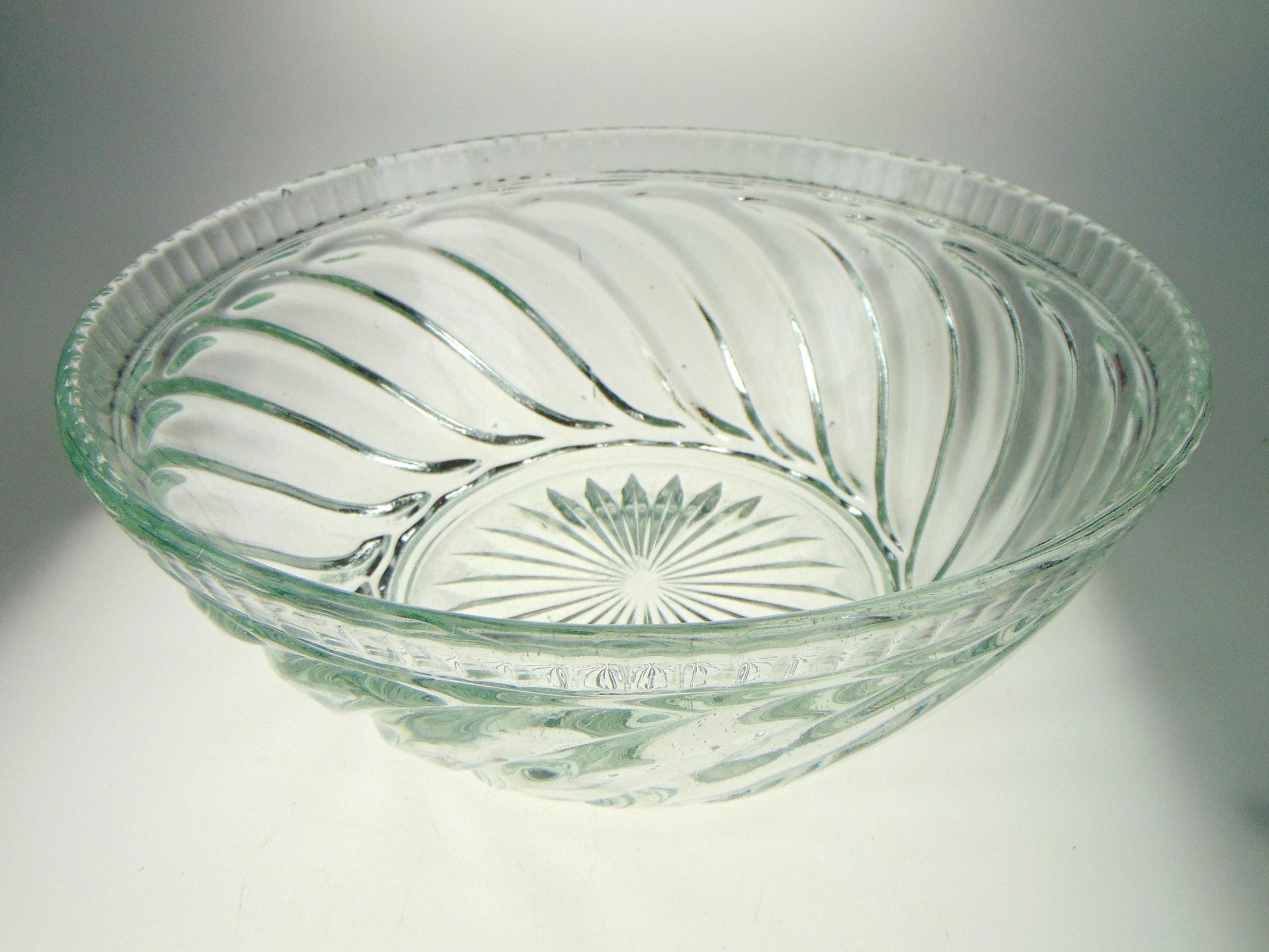 Art Deco Swedish Glass Bowl: Fyens 'Skjold' Shield Bowl