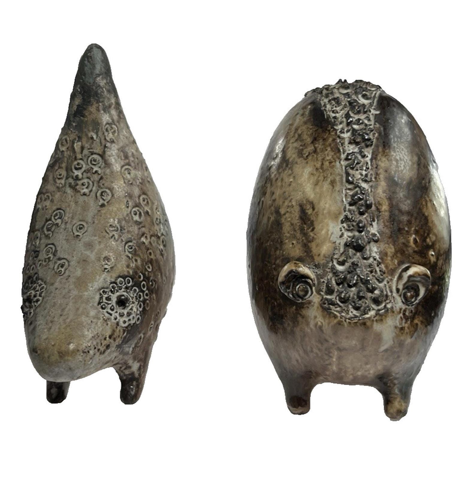 RARE Iet Cool-Schoorl, Small Pottery Ceramic Fantasy Animal Figurines, 1960s