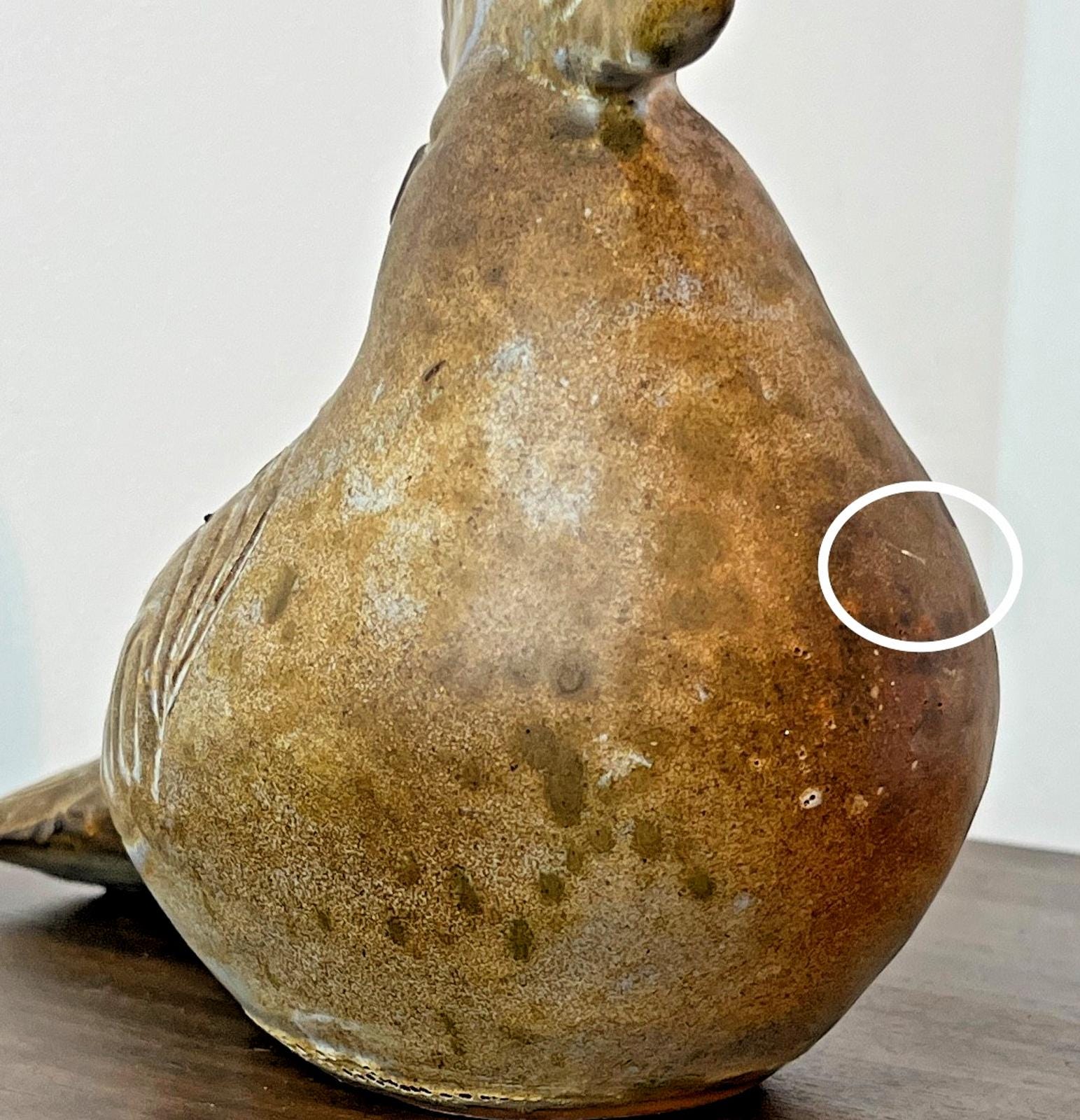 Rare Agnes Escalas Bird Pottery. Mid Century Modern 1970 Zoomorphic Pottery.