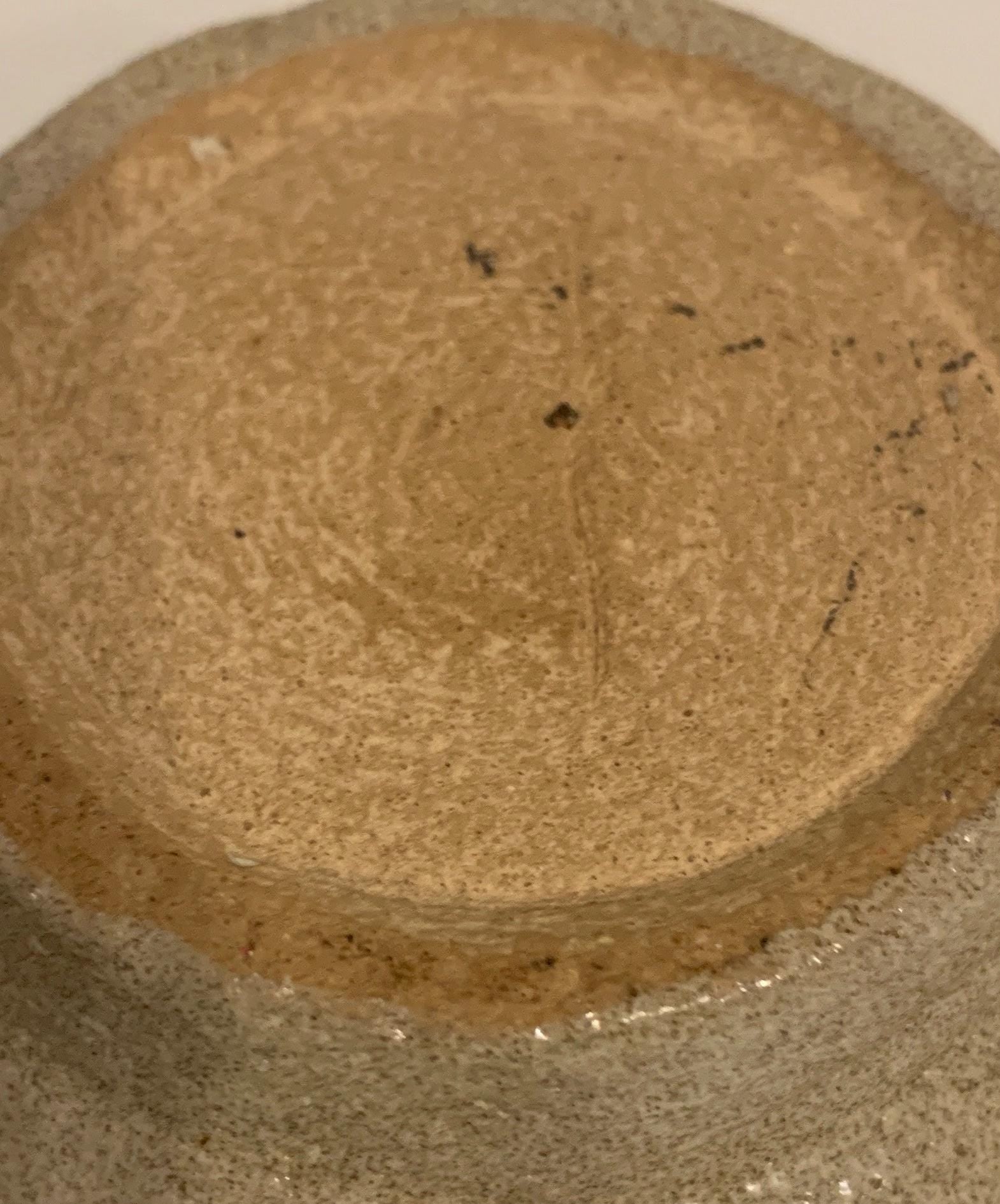 Handcrafted Pottery Jar with Lid: Mid-Century Modern Earthenware
