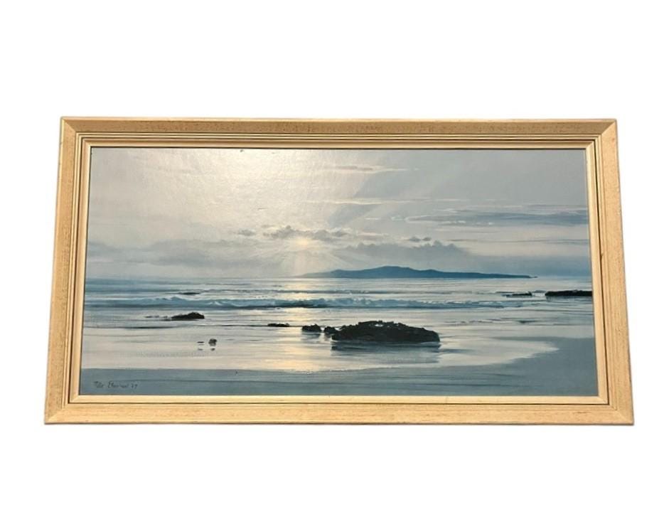 Mid Century Peter Ellenshaw Sunset Sea Framed Print 1967 Boots Wall Art Seascape