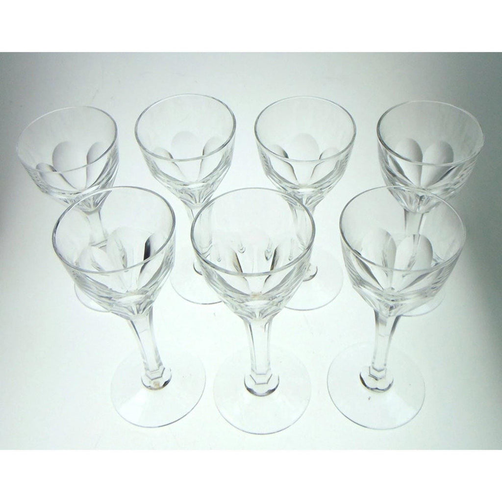 Set of 7 Kosta Boda Crystal Brandy Glasses, Vintage 10cm Snifters