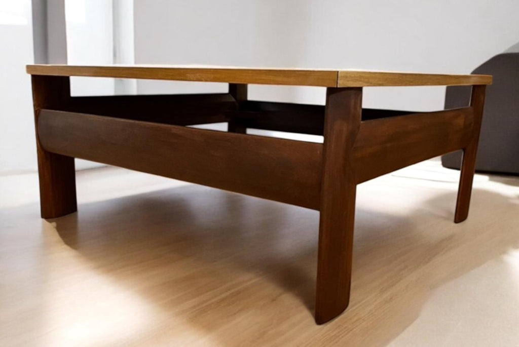 Vintage Mid Century Square Coffee Table 79×79×37 cm – Scandinavian/Danish Style