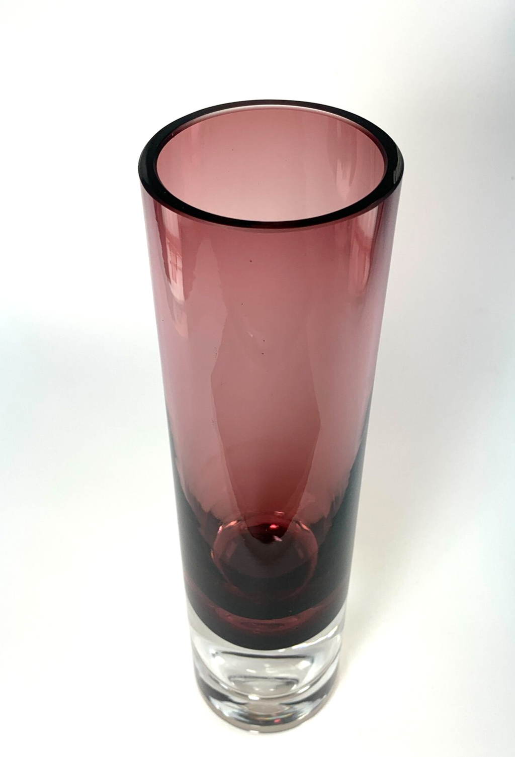 1-2 Bo Borgström for Åseda Amethyst Glass Vase Mid Century Swedish Bubble Vase