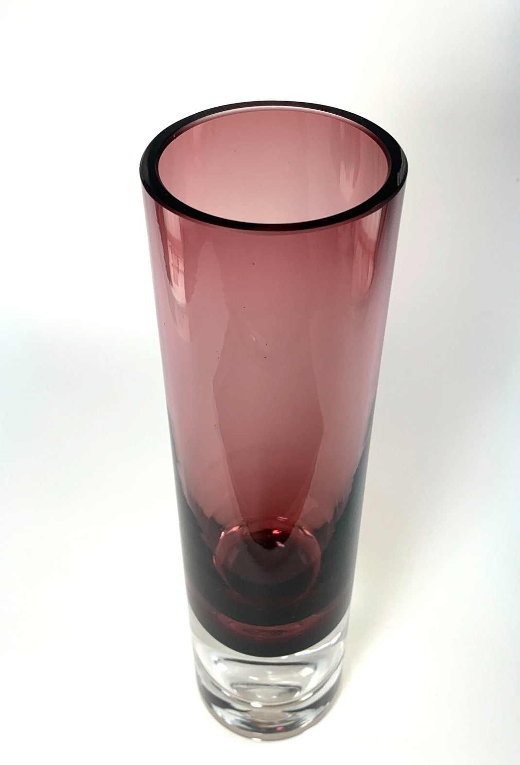 1-2 Bo Borgström for Åseda Amethyst Glass Vase Mid Century Swedish Bubble Vase