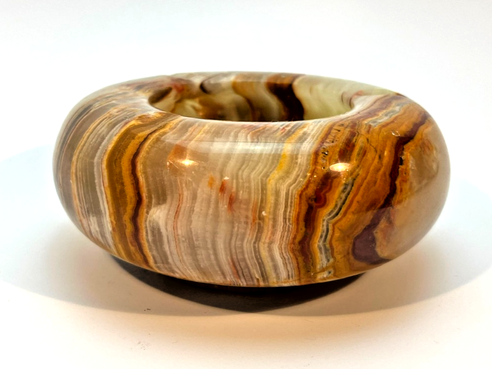 Vintage Green Onyx Ashtray, Alabaster Ashtray, Tobacciana, Decorative Bowl