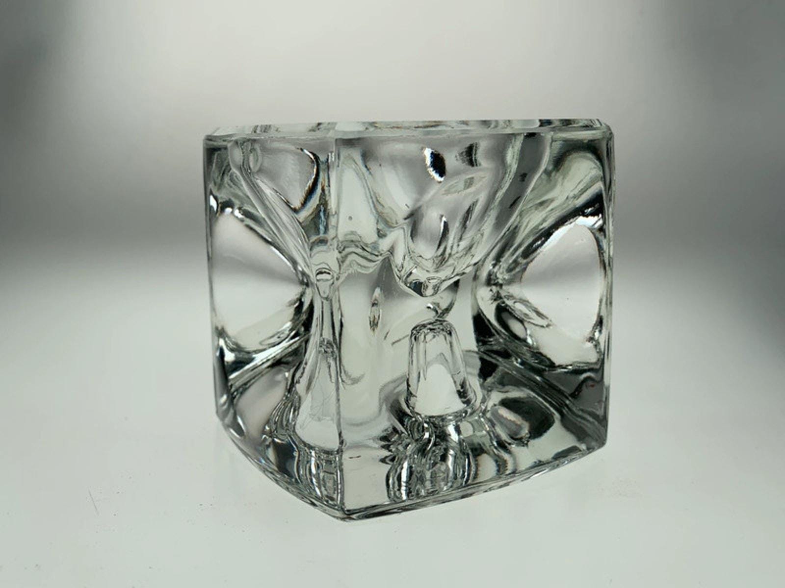 1962 Ice Cube Candleholder by Rudolf Jurniki for Sklo Union, Czech