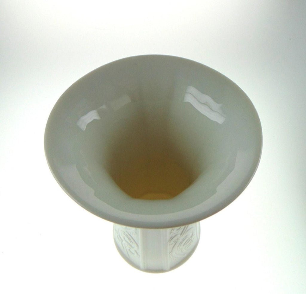 Kaiser Bisque Porcelain Vase for Flowers. Mid Century White Vase