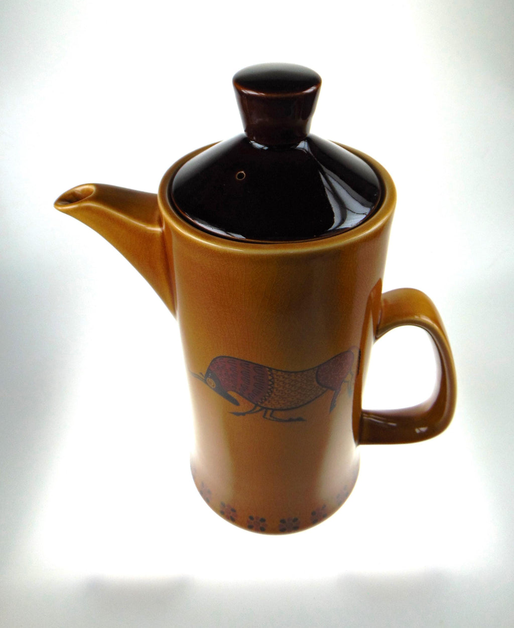 Royal Worcester Palissy Sierra Coffee Pot: Mid-Century Taurus Design