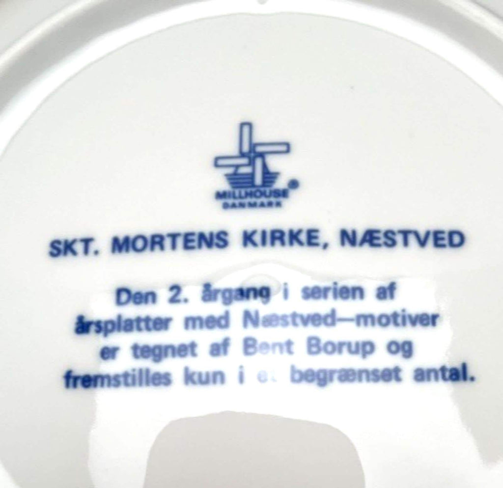 Millhouse Danmark Commemorative Plate 1978 Næstved Skt. Mortens Kirke Bent Borup