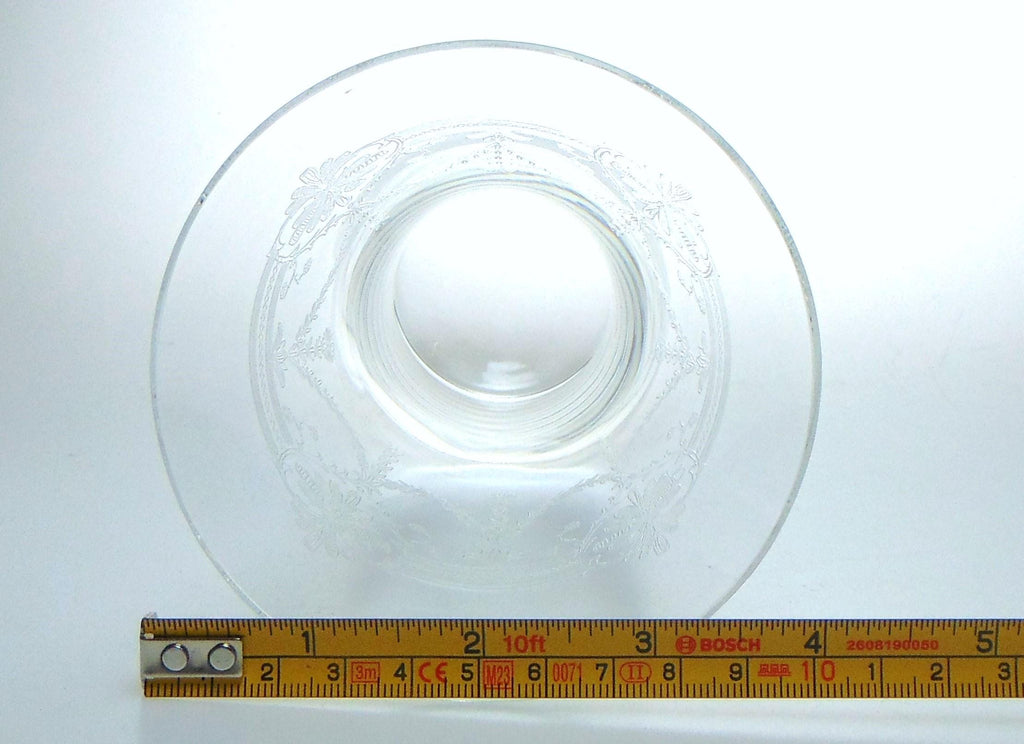 Crystal Vase with Etched Floral and Decorative Detailing
