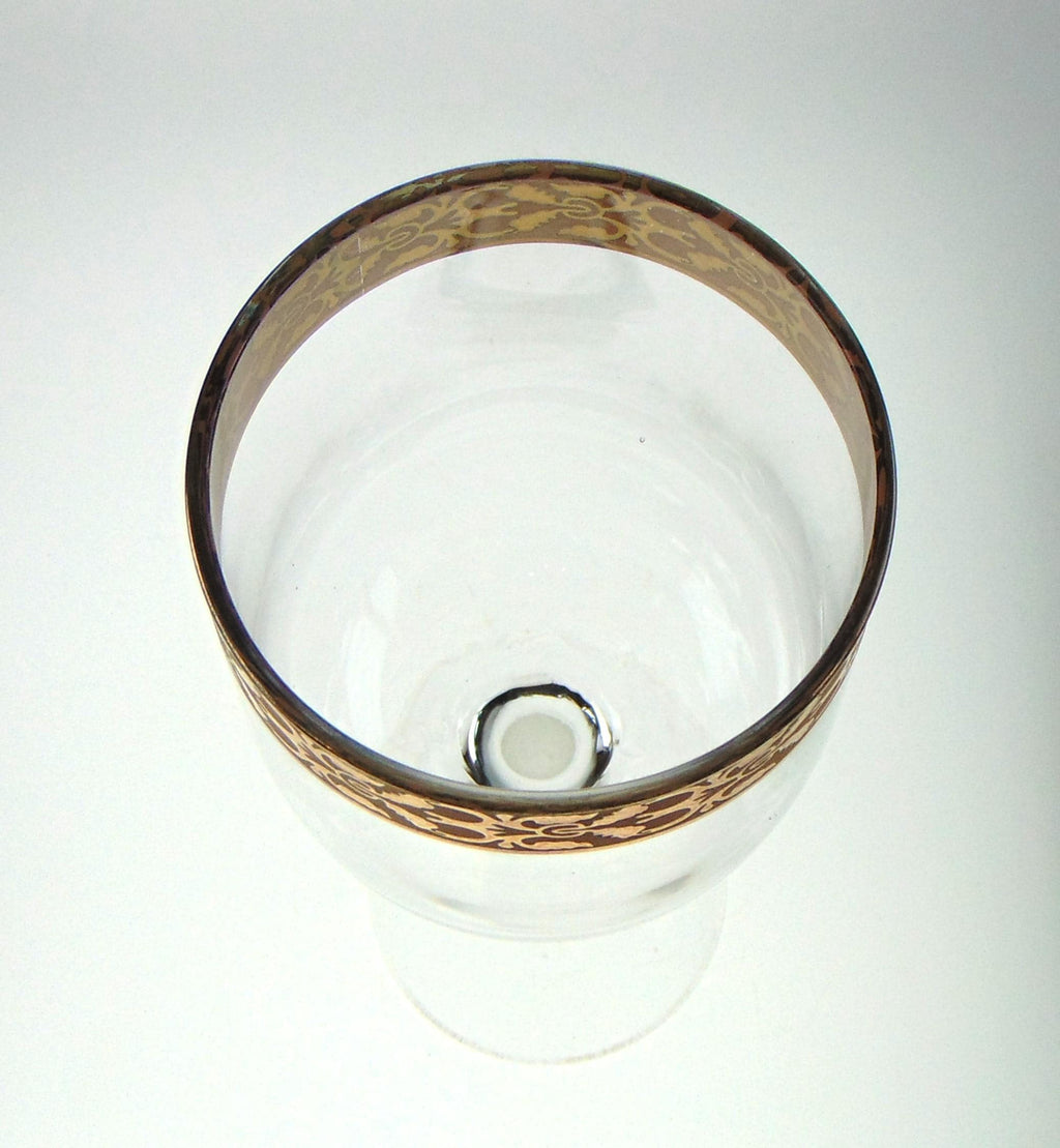 Set of 6 Mid Century Wine Glasses. 19.5cm Tall Vintage Glasses