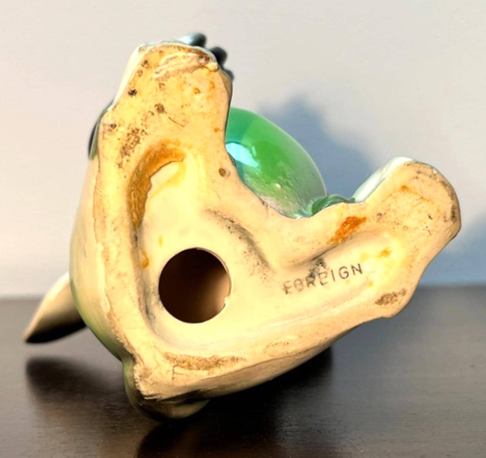 Vintage 1950s/60s Ceramic Mouse Figurine – Hand Painted, Foreign Mark, 14cm