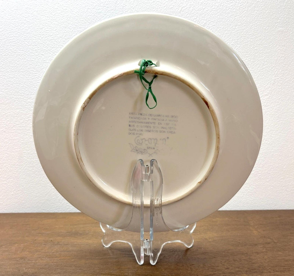 23cm Spanish Folk Art Decorative Plates - Wall Hanging or Display, Hand Painted