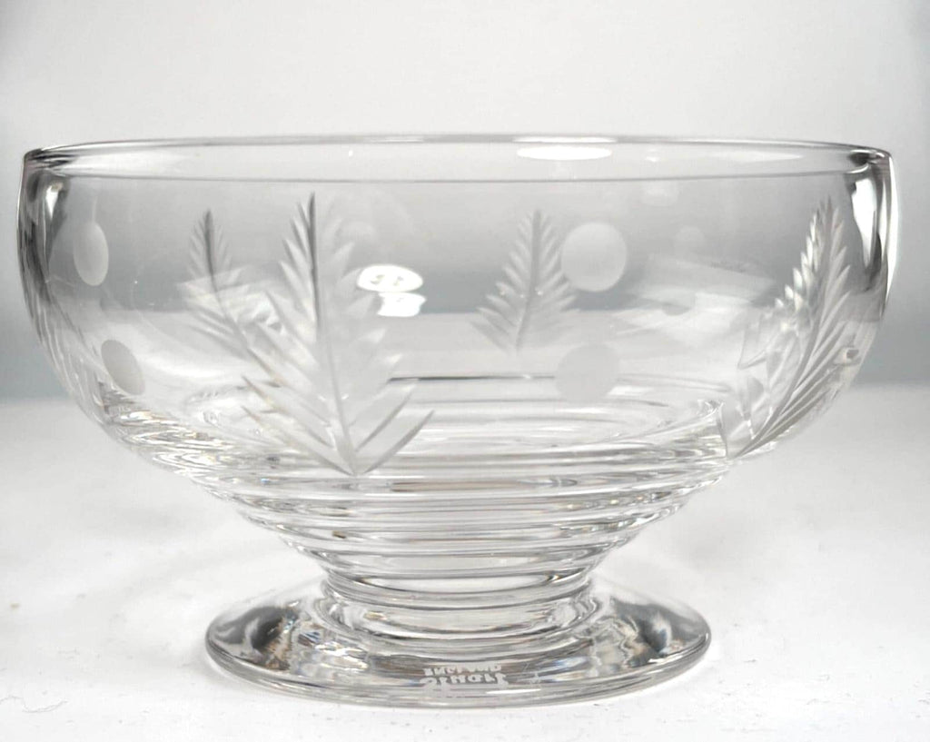 Vintage Stuart Crystal Dessert Bowls: Woodchester Etched Glass, Set of 3