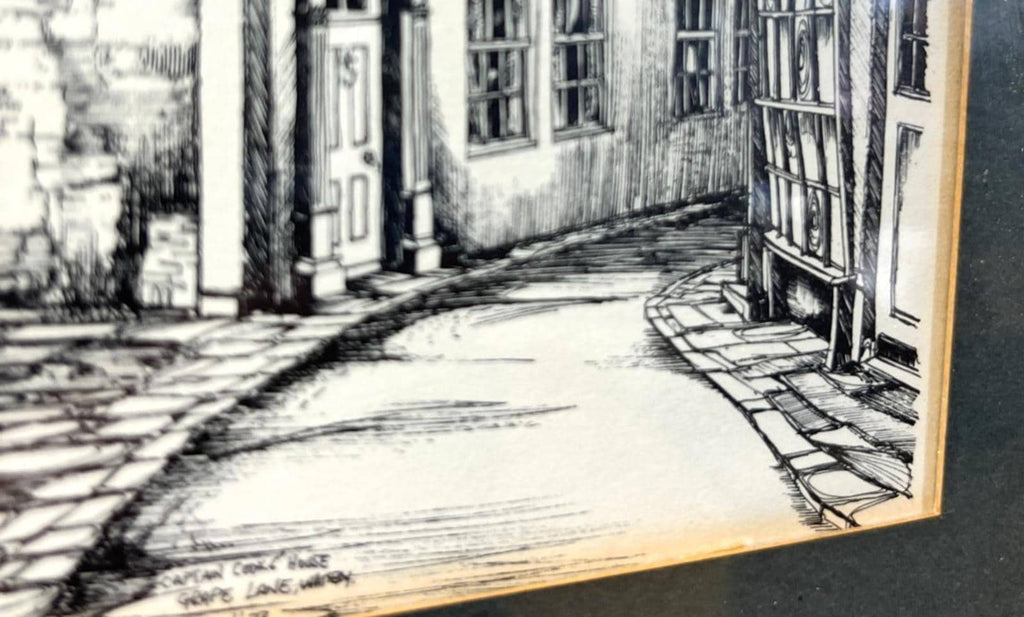 1973 Captain Cook’s House, Grape Lane Whitby Signed John/J Freeman Signed Print