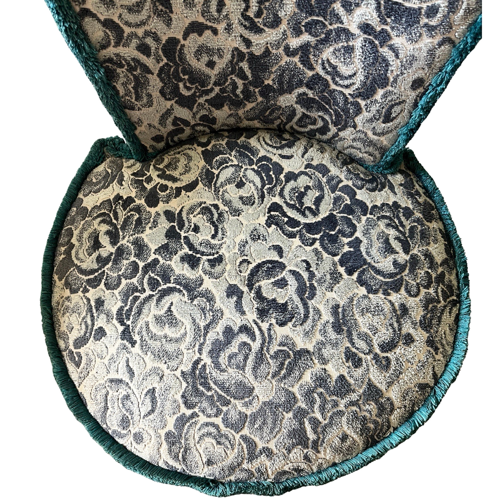 Vintage Upholstered Bedroom Chair Accent Chair Floral Damask Occasional Chair