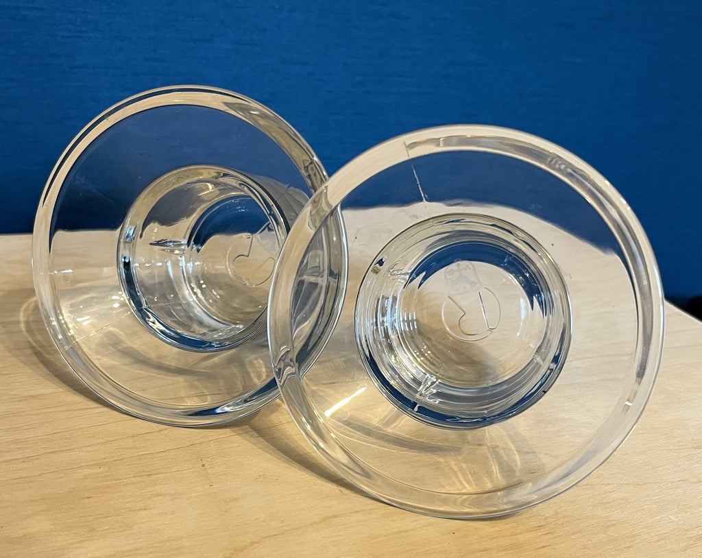 Pair Rosendahl Copenhagen Denmark Glass Tealight Candle Holders Danish Modern