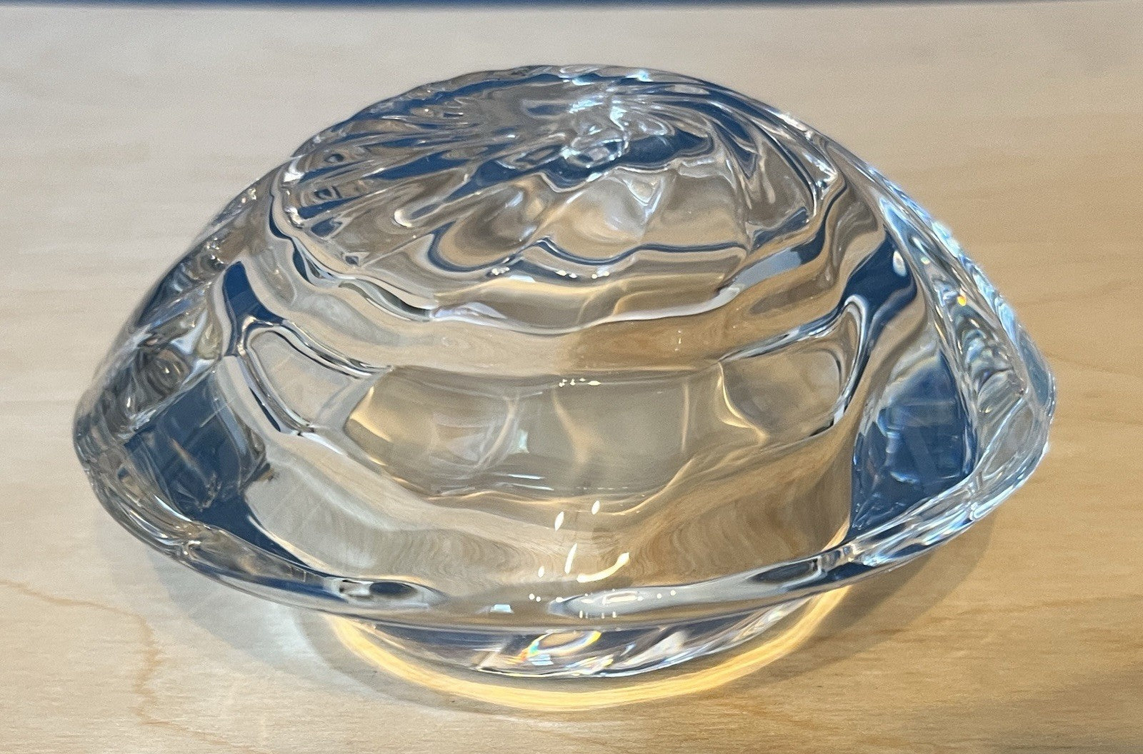 2 Royal Copenhagen Crystal Votive Candle Holders Danish Glass Tea Light Holders