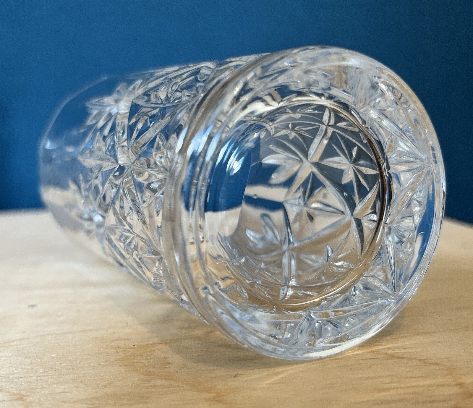 4 Crystal Highball Tumblers Cut Glass Drinking Glasses Boxed 13.5cm