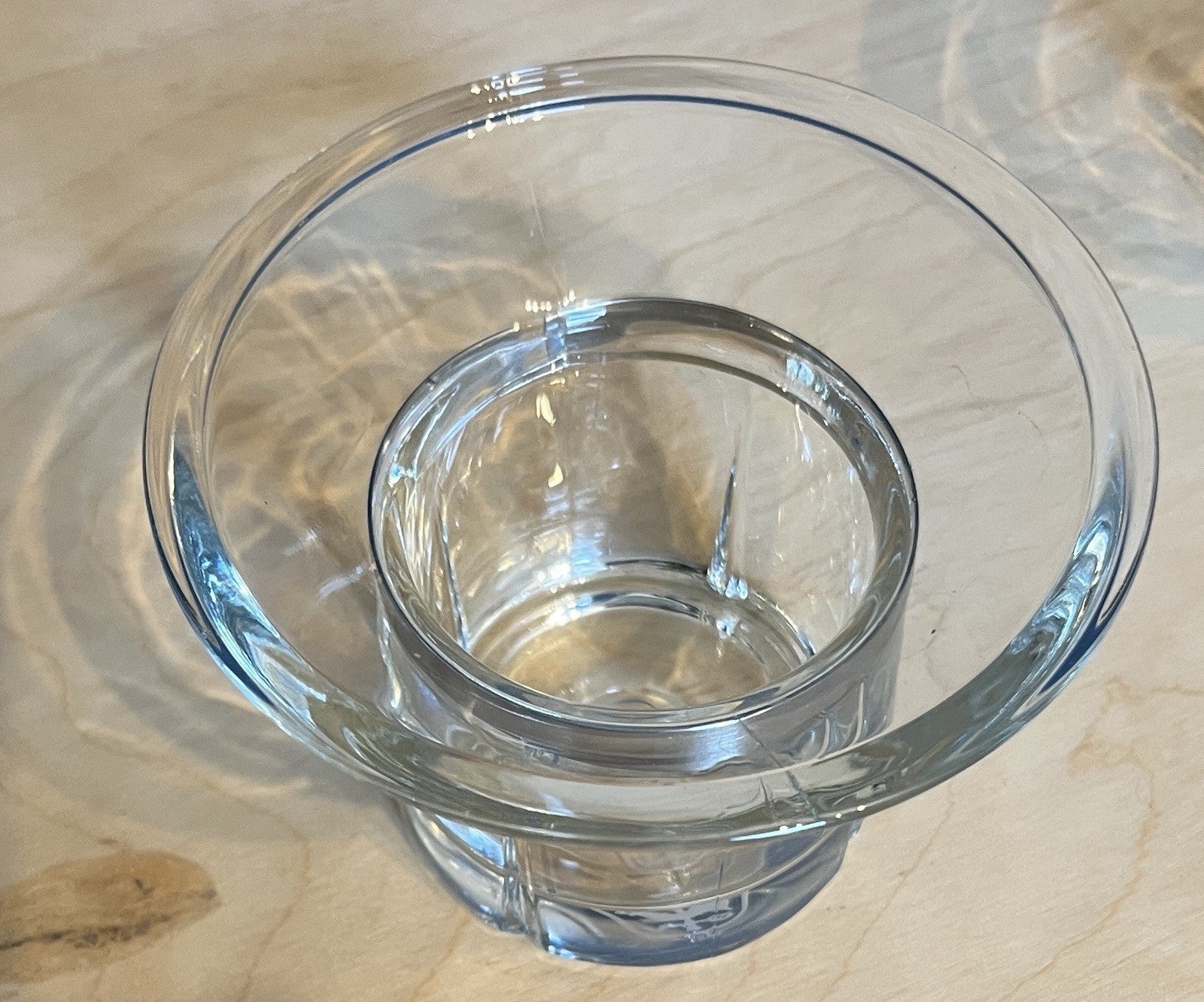 Pair Rosendahl Copenhagen Denmark Glass Tealight Candle Holders Danish Modern