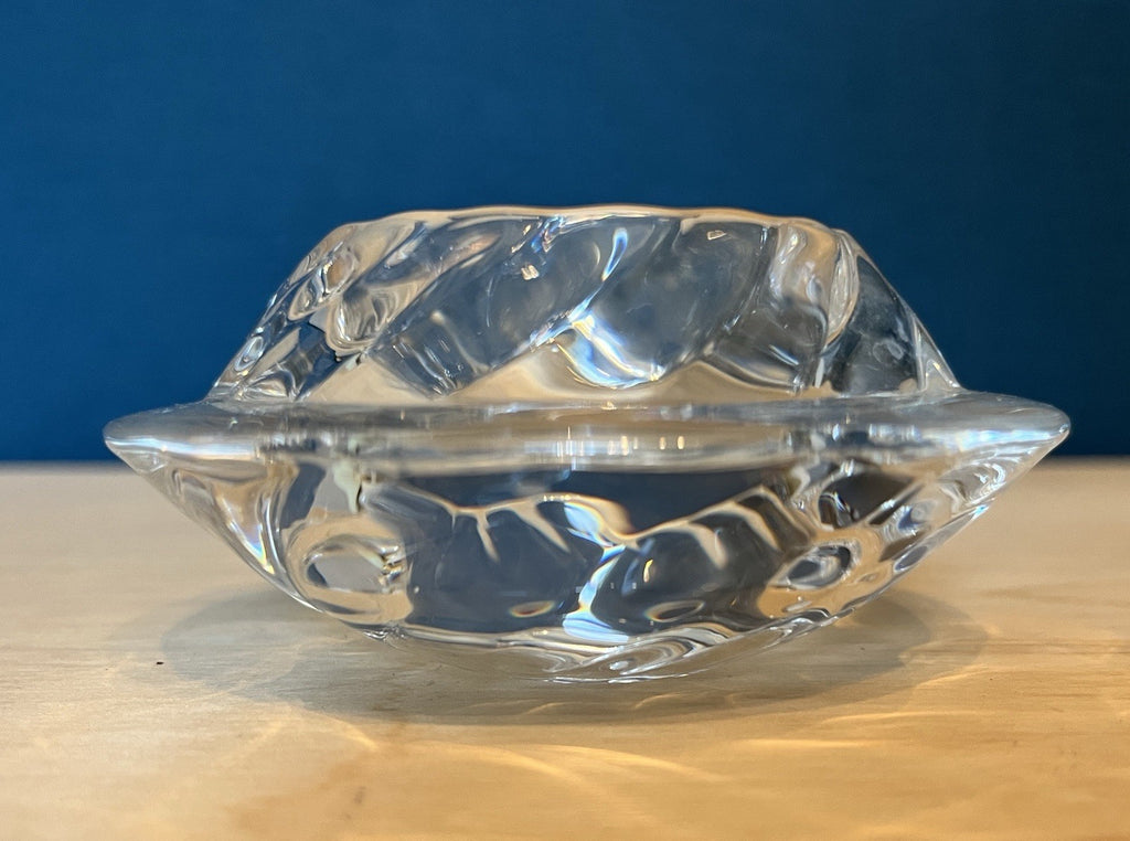 2 Royal Copenhagen Crystal Votive Candle Holders Danish Glass Tea Light Holders