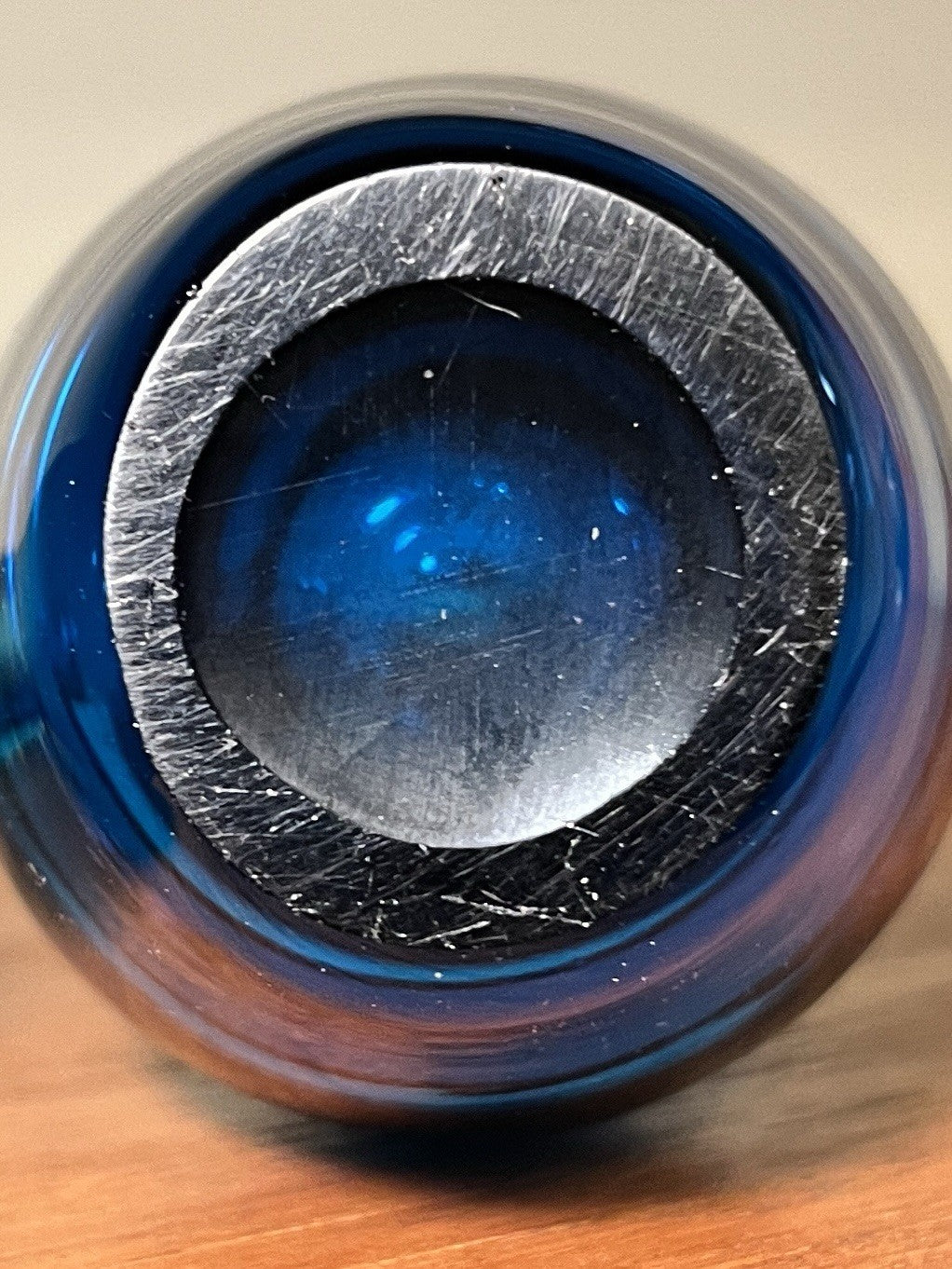 Whitefriars  Beak Vases Pair in Kingfisher Blue Mid Century Art Glass