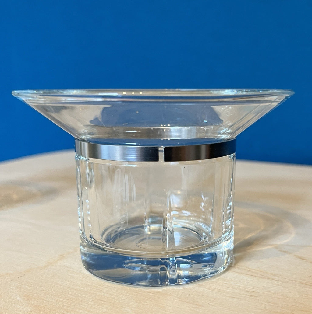Pair Rosendahl Copenhagen Denmark Glass Tealight Candle Holders Danish Modern