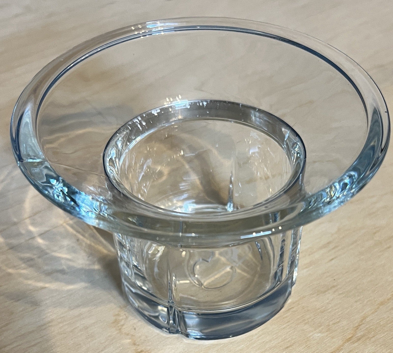 Pair Rosendahl Copenhagen Denmark Glass Tealight Candle Holders Danish Modern