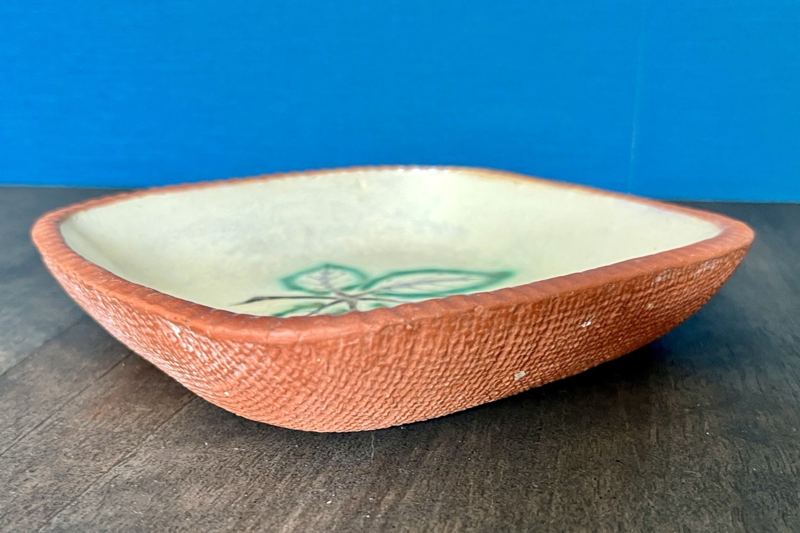 Cross Keys Pottery Leaf Dish Studio Pottery Bowl Handmade Ceramic Dish