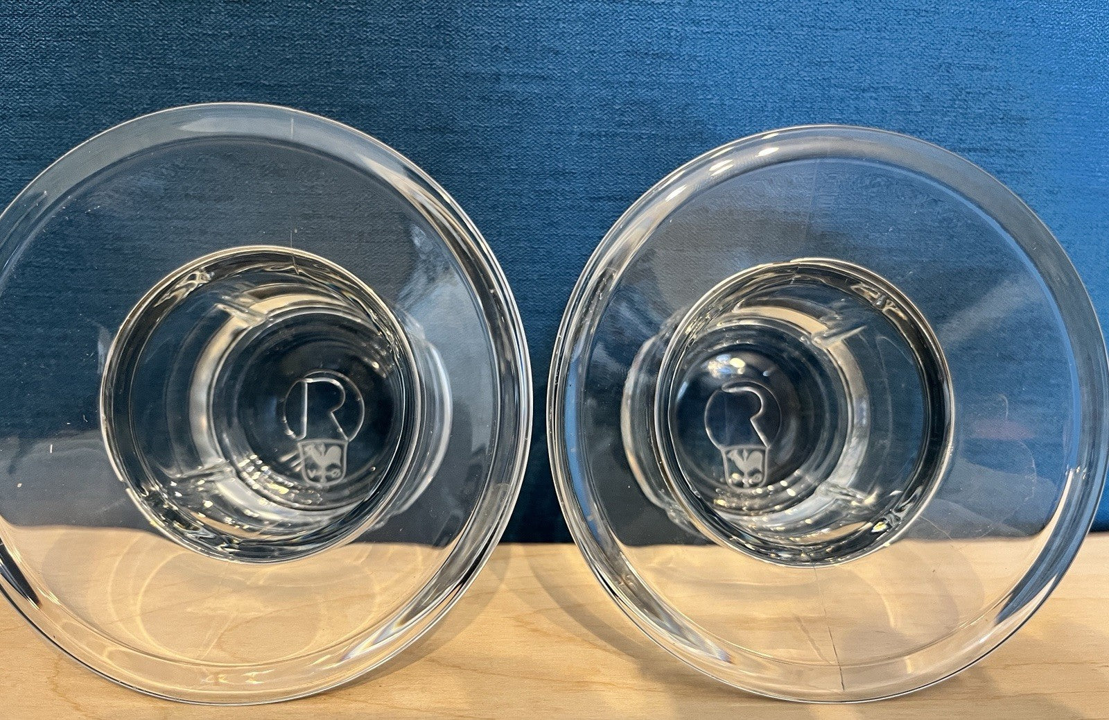 Pair Rosendahl Copenhagen Denmark Glass Tealight Candle Holders Danish Modern