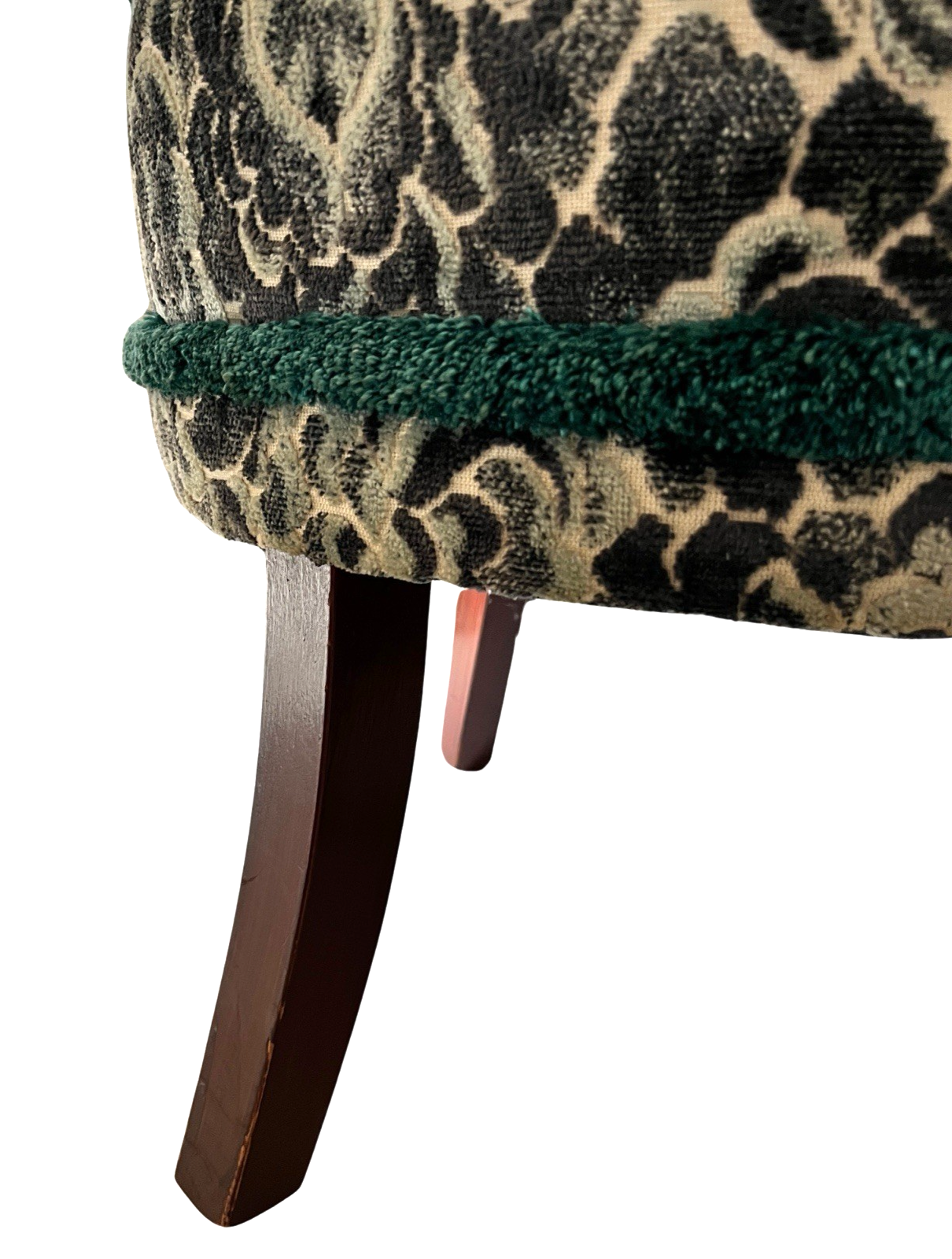 Vintage Upholstered Bedroom Chair Accent Chair Floral Damask Occasional Chair