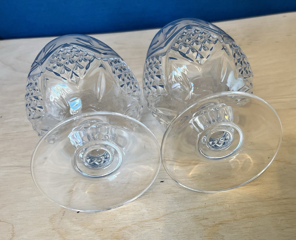 Pair Provence Cristal De France Lead Crystal Brandy Glasses Boxed Unused