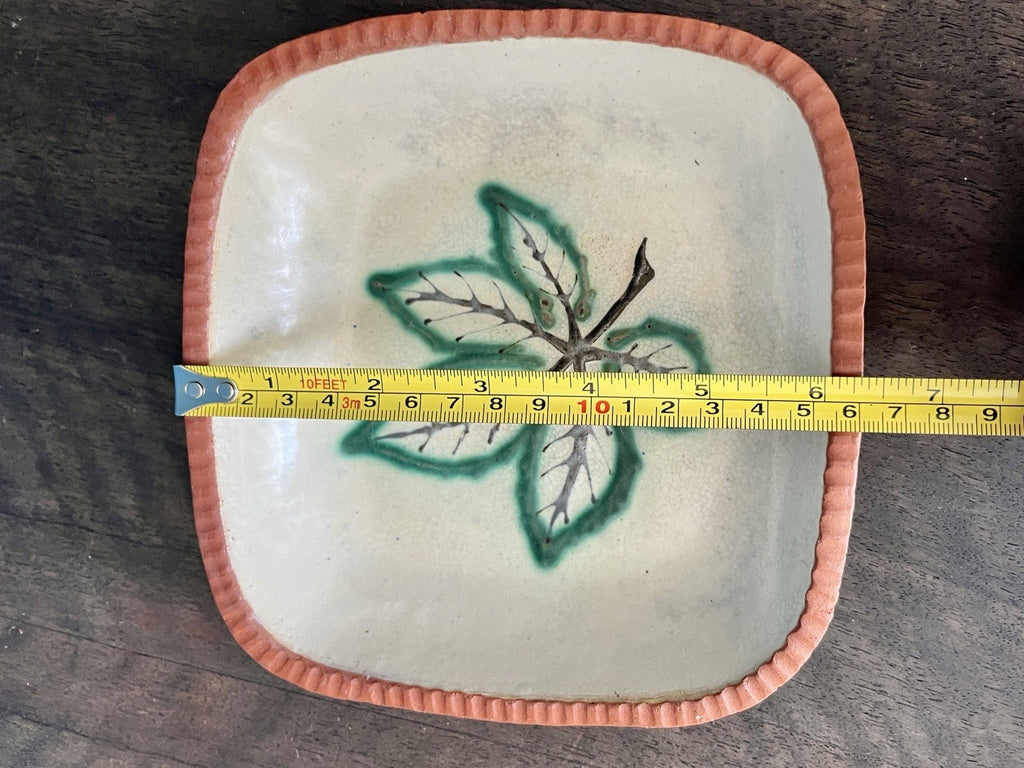 Cross Keys Pottery Leaf Dish Studio Pottery Bowl Handmade Ceramic Dish