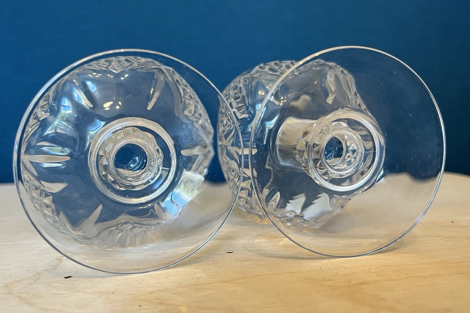 Pair Provence Cristal De France Lead Crystal Brandy Glasses Boxed Unused