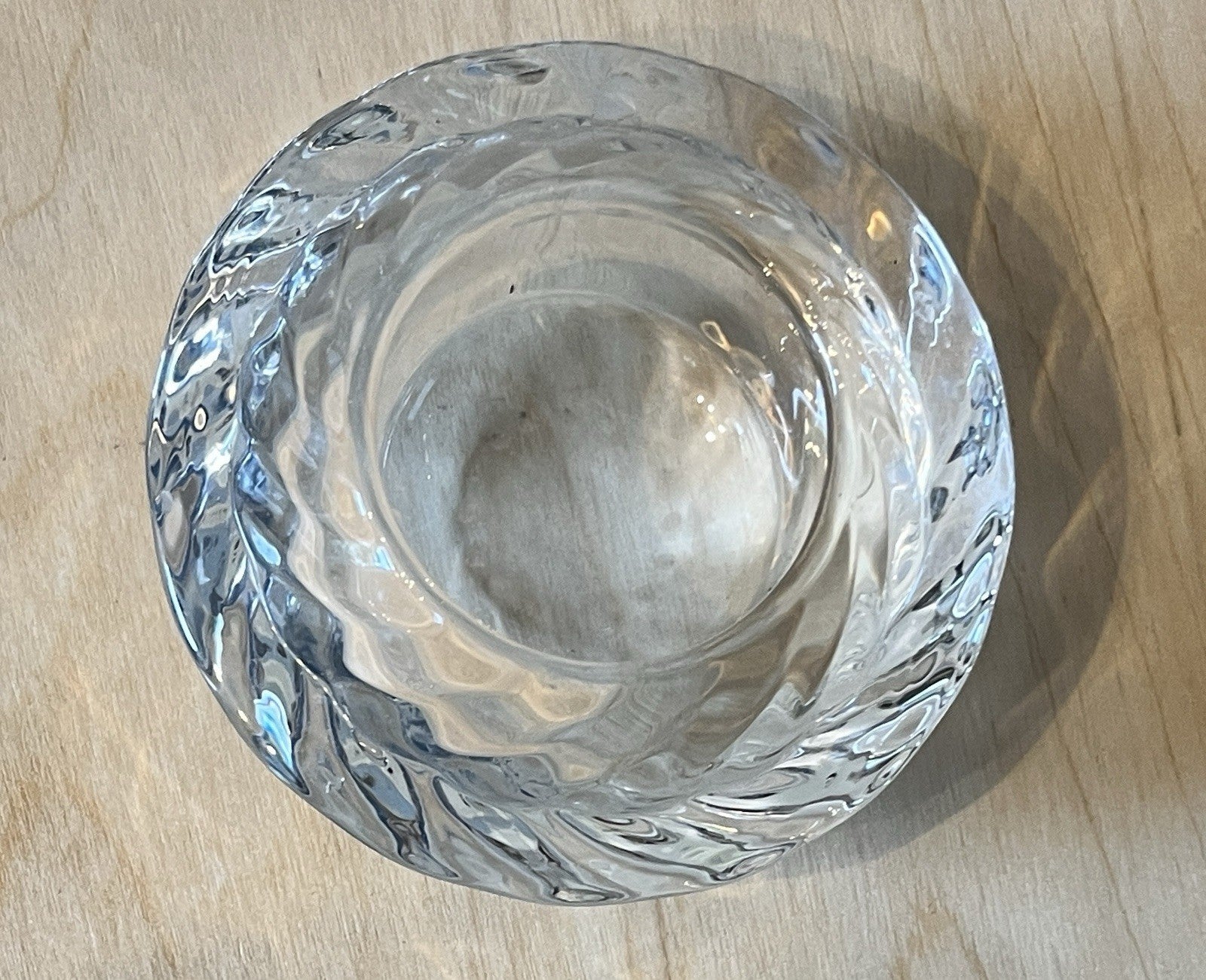 2 Royal Copenhagen Crystal Votive Candle Holders Danish Glass Tea Light Holders