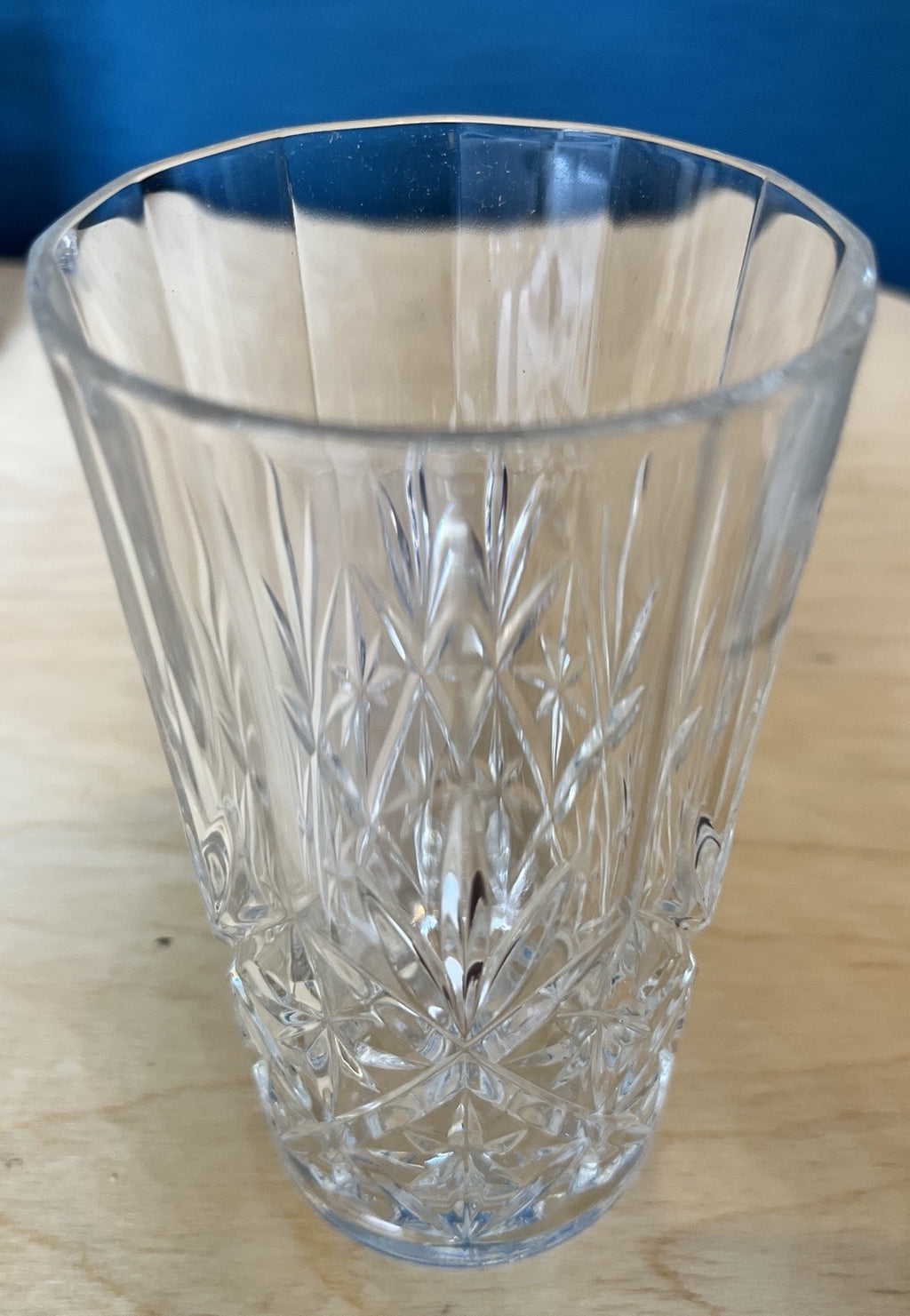 4 Crystal Highball Tumblers Cut Glass Drinking Glasses Boxed 13.5cm
