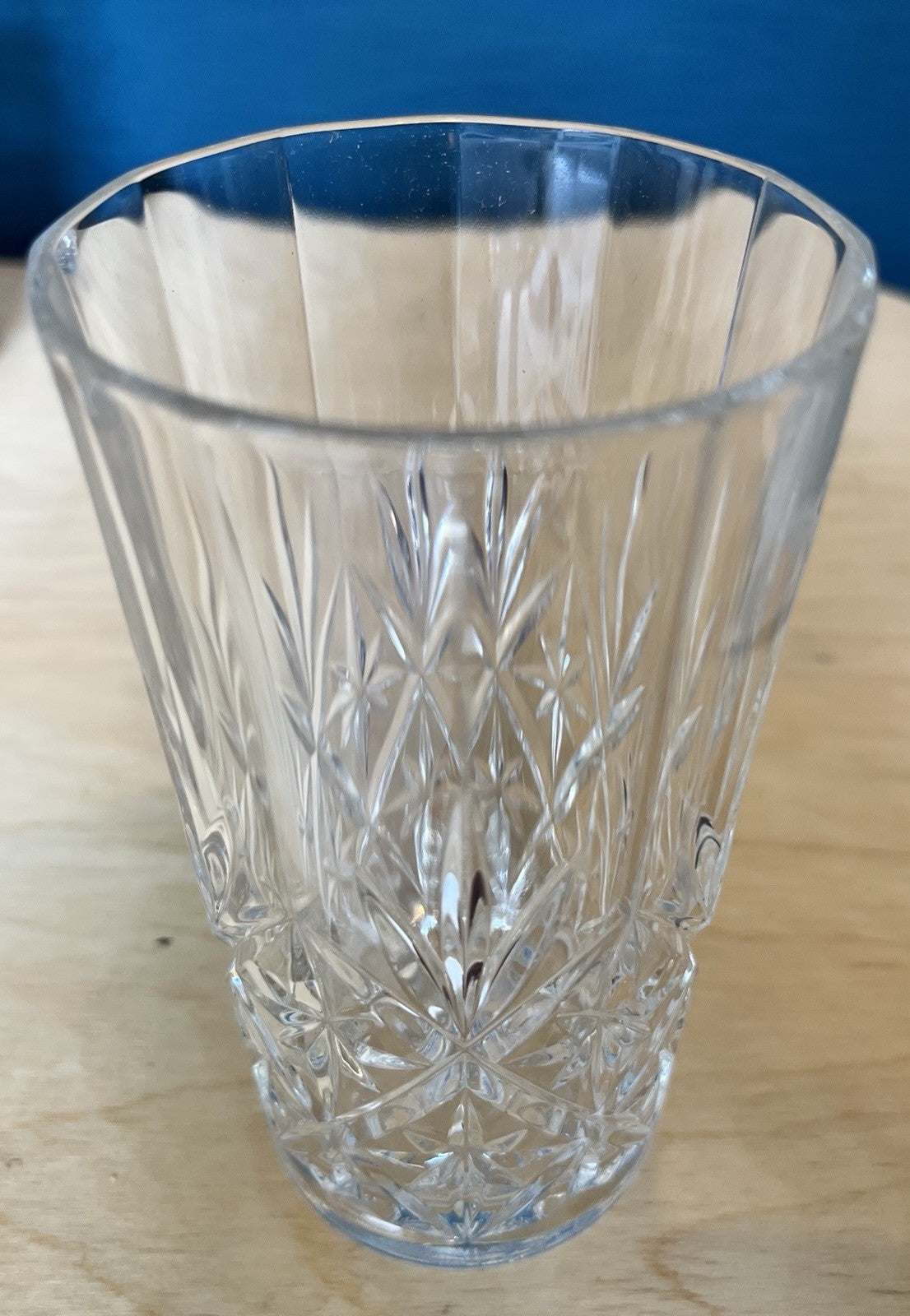 4 Crystal Highball Tumblers Cut Glass Drinking Glasses Boxed 13.5cm