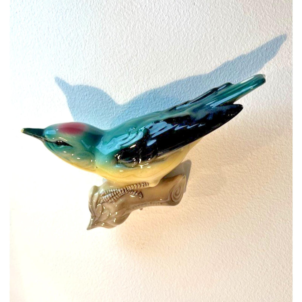 3 Hertwig Katzhütte bird wall plaques – 1930s german porcelain