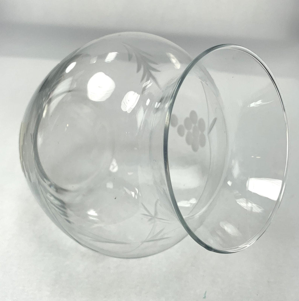 Duiske Etched Glass Vase: Irish Floral Vase in Original Box