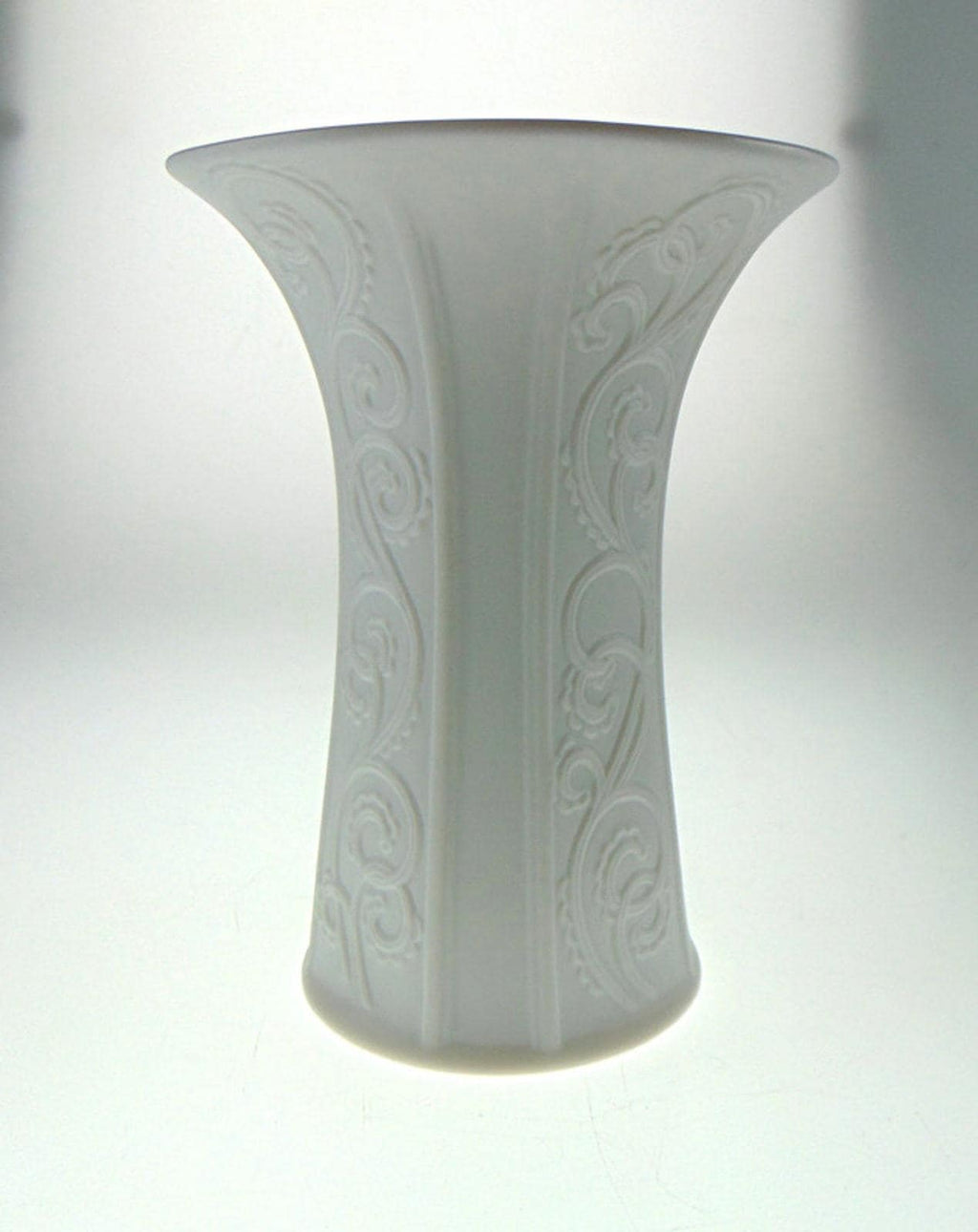Kaiser Bisque Porcelain Vase for Flowers. Mid Century White Vase