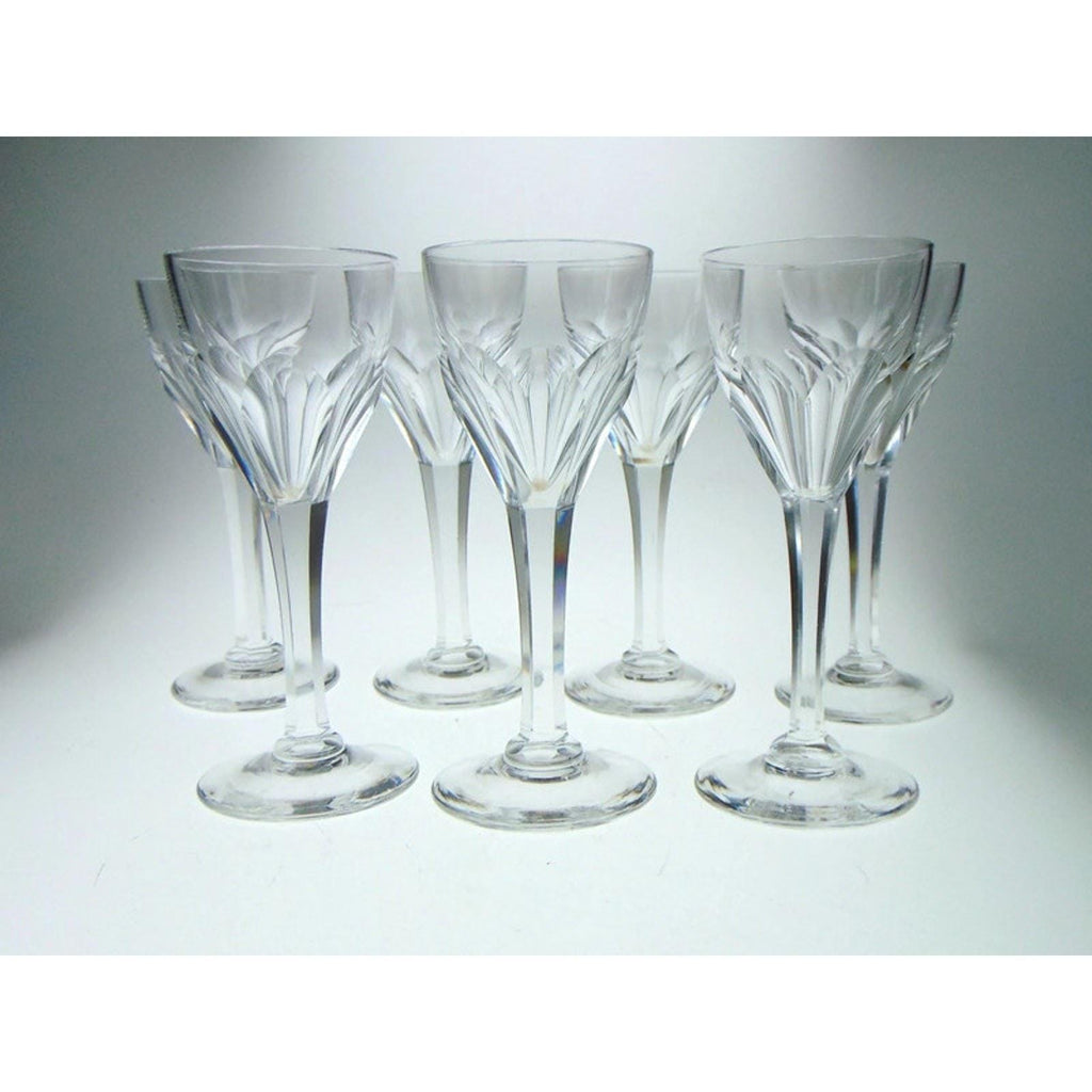 Set of 7 Kosta Boda Crystal Brandy Glasses, Vintage 10cm Snifters