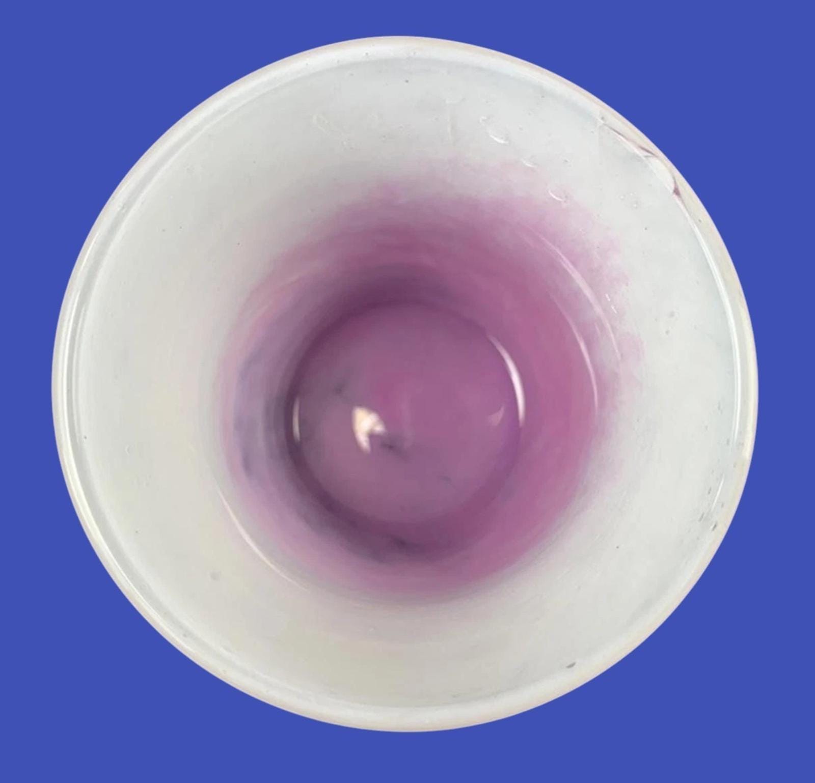 Vintage Pink Ombre Art Glass Vase – Hand Blown, Signed on Base, 9cm