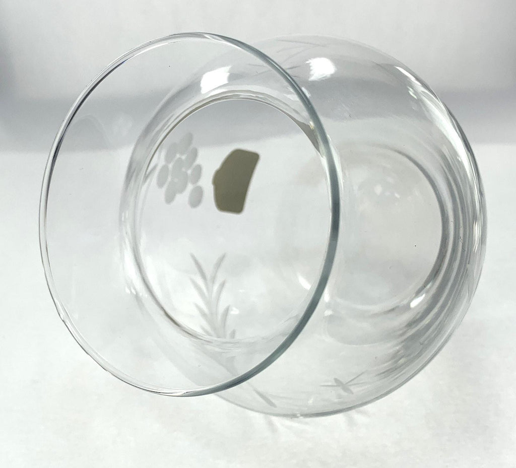 Duiske Etched Glass Vase: Irish Floral Vase in Original Box
