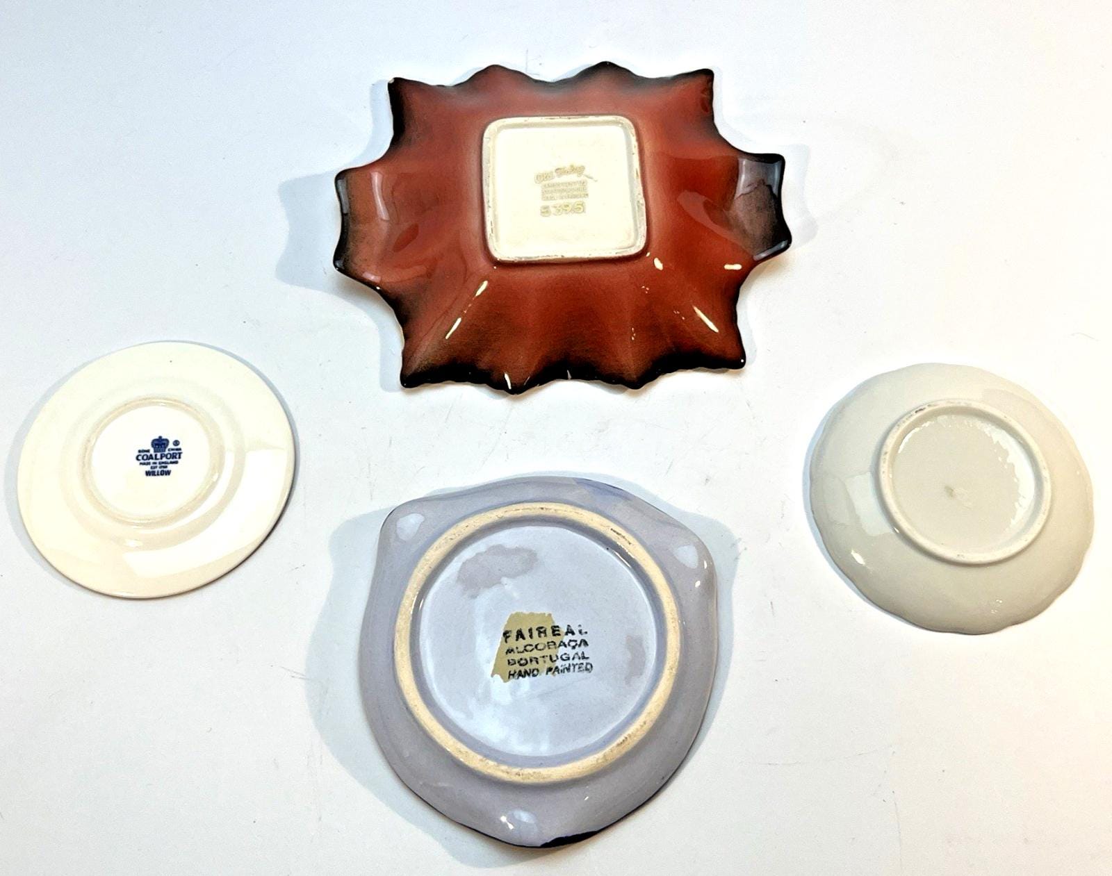 Set of Vintage Plates Dishes Coalport Mini Portuguese Porcelain Old Foley Currie