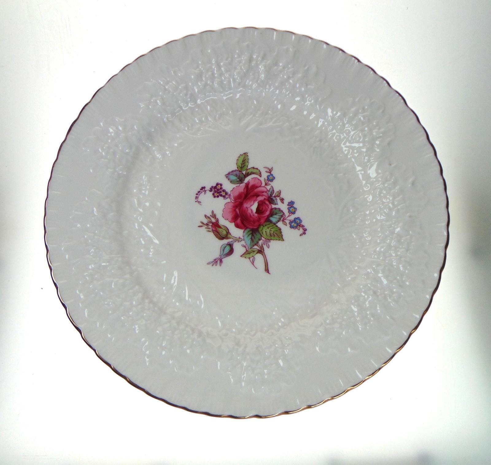 Spode Bridal Rose Plate – Fine Bone China 20cm Replacement Dinnerware