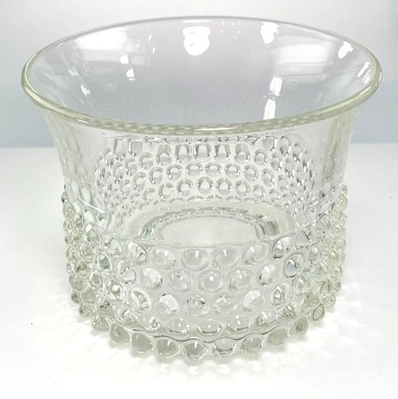 Saara hopea 1952 hobnail glass vase for nuutajärvi – scandinavian design