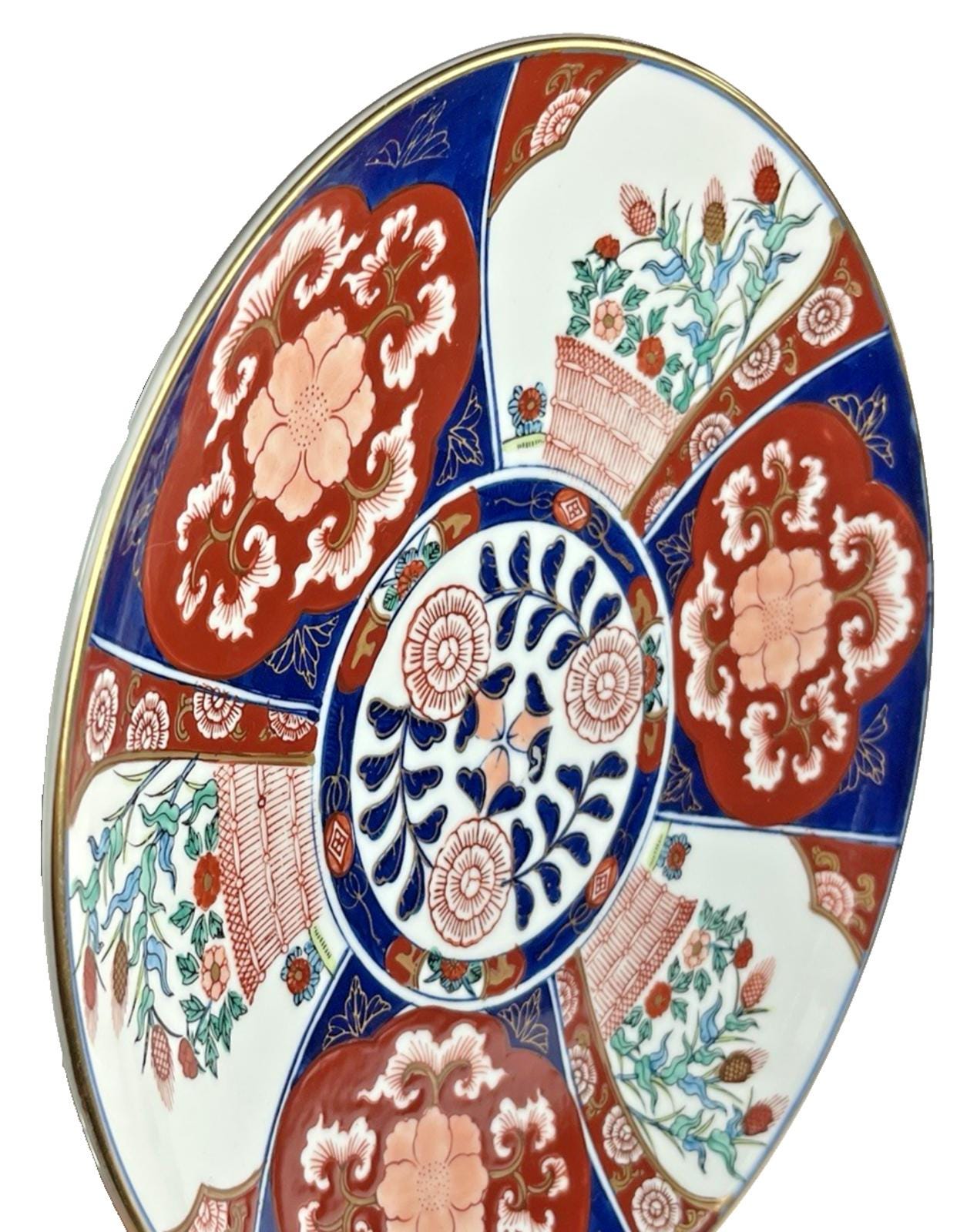 Vintage Japanese Relief Plate, Charger, Wall Plate. Made in Japan 31cm Diameter