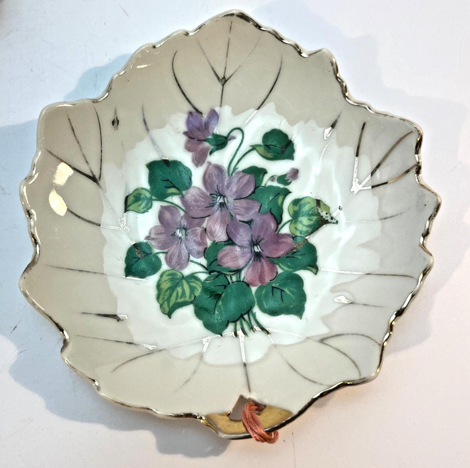 4 1950s China Plates with Hand Painted Floral Detailing. Pre-Viceroy Decorative