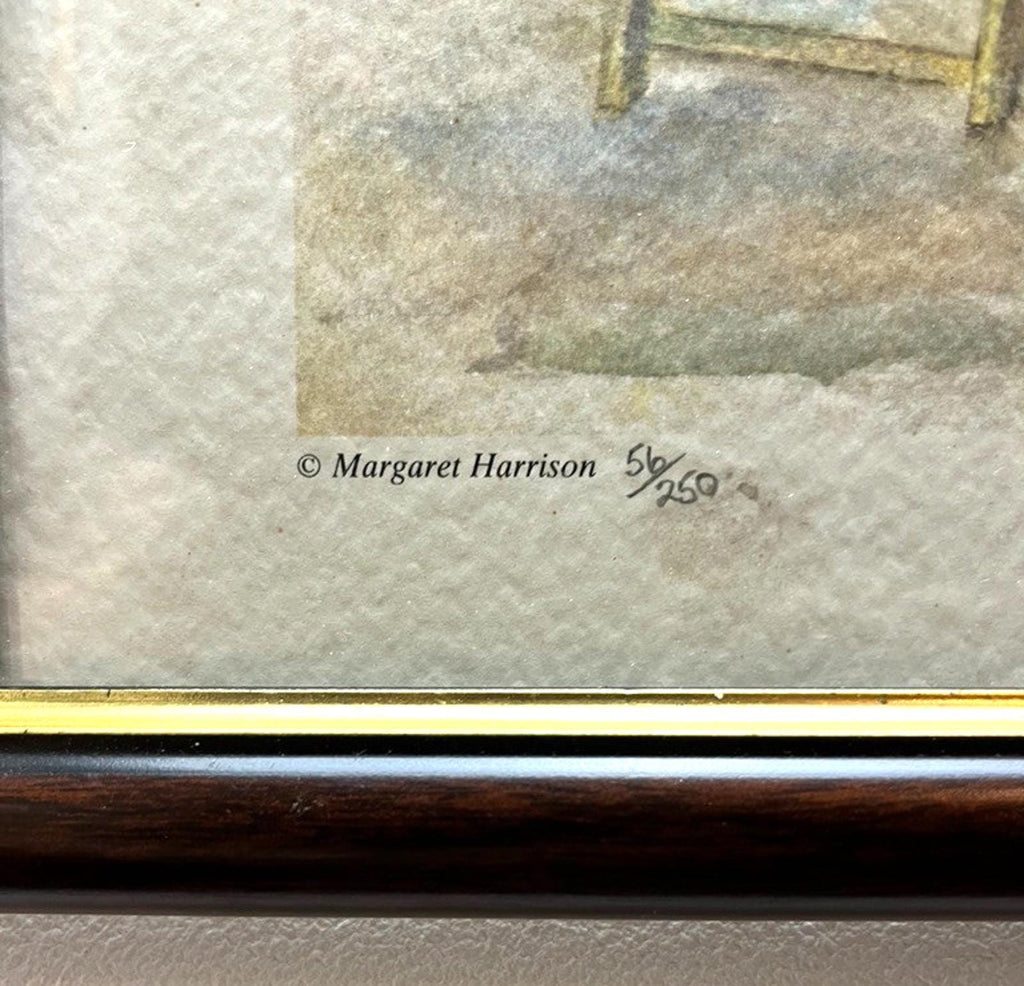 Margaret Harrison Summer Days Art Print 56 of 250 Signed Framed Garden Flowers